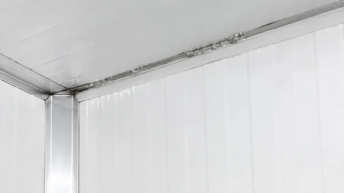 Soğuk oda panel birleşiminde yoğuşma izi